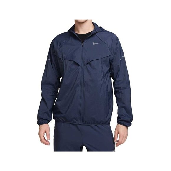 Nike Stride Repel UV Running Jacket Size Medium Men Thunder Blue HV4548-437 - Picture 3 of 9